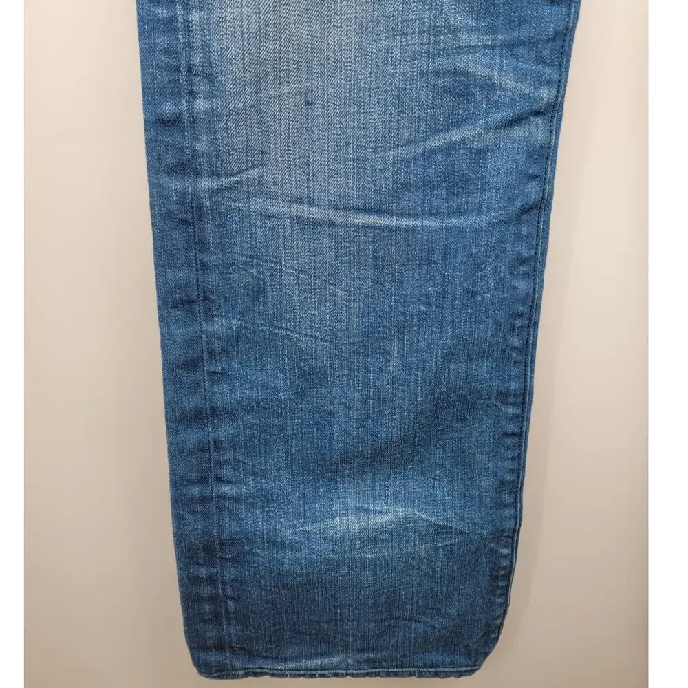 True Religion Light Blue‎ Denim Bobby Distressed Mens Straight Leg Jeans size 31